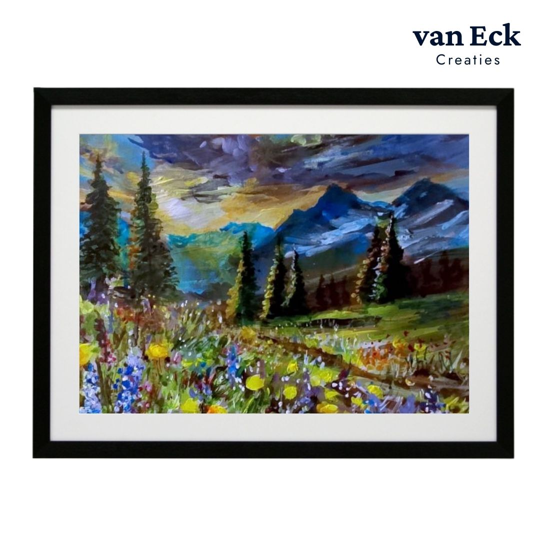 Sunrise over the blooming valley